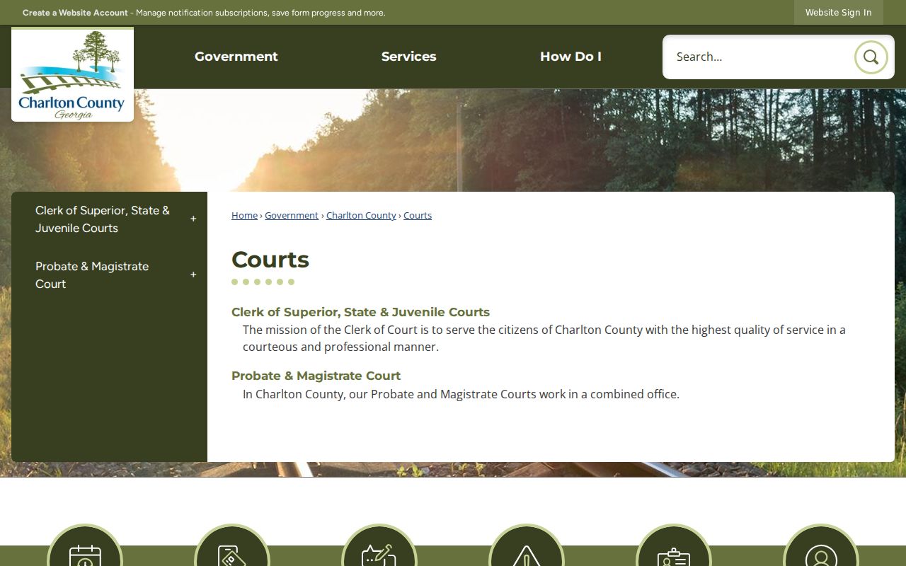 Charlton County court docket court offices and clerk routes